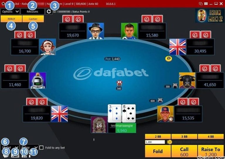 Dafabet Poker – Hướng dẫn chơi Poker tại Dafabet chi tiết