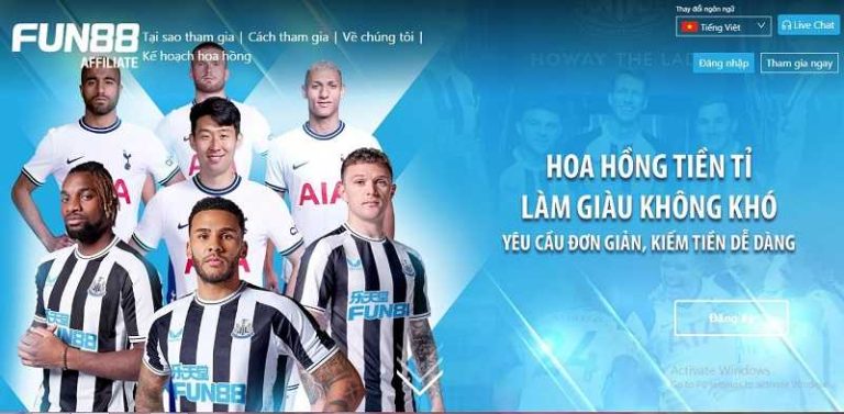 Đại lý Fun88 – Cách đăng ký mã Affiliate hoa hồng cao 2024 ✅