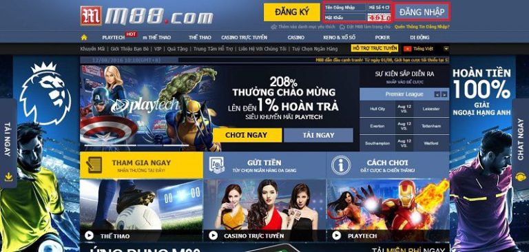 Hướng dẫn gửi tiền vào tài khoản M88 bằng hình thức NinePay