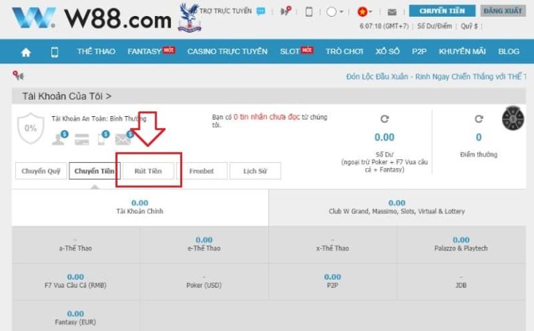 Rút tiền W88 khi thắng cược – hướng dẫn chi tiết